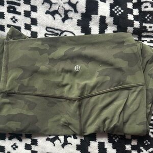 lululemon athletica Green Camo Leggings
